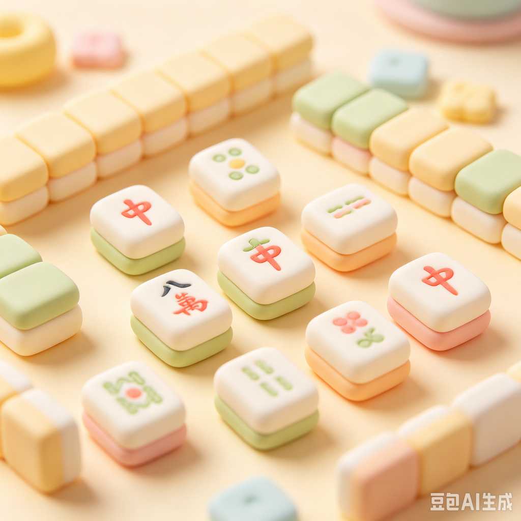 colorful mini mahjong tiles
